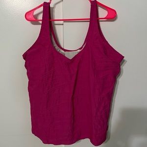 Lands End tankini top pink